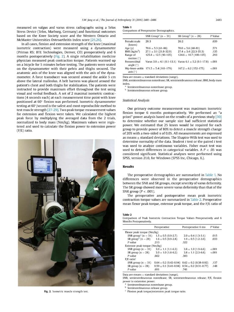 2016_Semimembranosus Release for Medial Soft Tissue Balancing Does Not Weaken Knee Flexion Strength in Patients Undergoing Varus Total Knee Arthroplasty - page 3