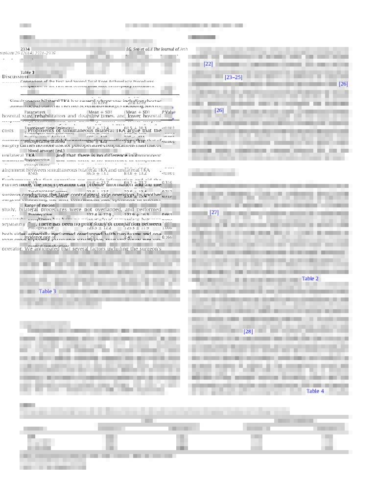 2014_Disparate Postoperative Results in the First and Second Knees on Simultaneous Bilateral Total Knee Arthroplasty - page 5
